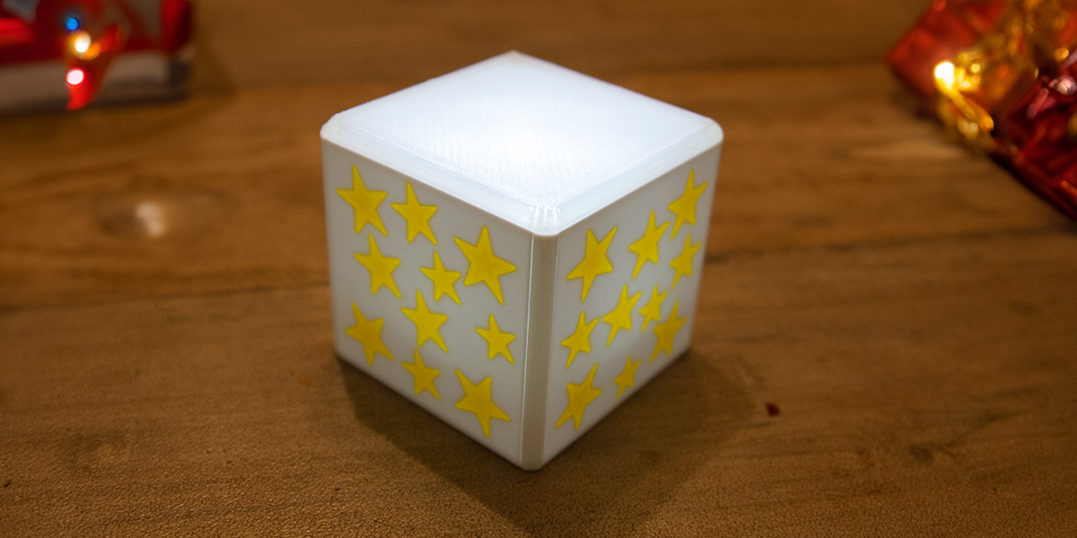 Design Cube "Star" - Leuchtender Sternenwürfel