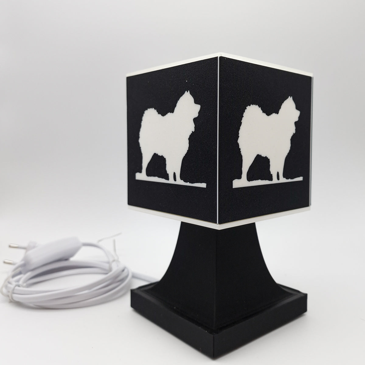 Design-Lampe "Hund / Samojede" - im Bundle mit Leuchtmittel warmweiß